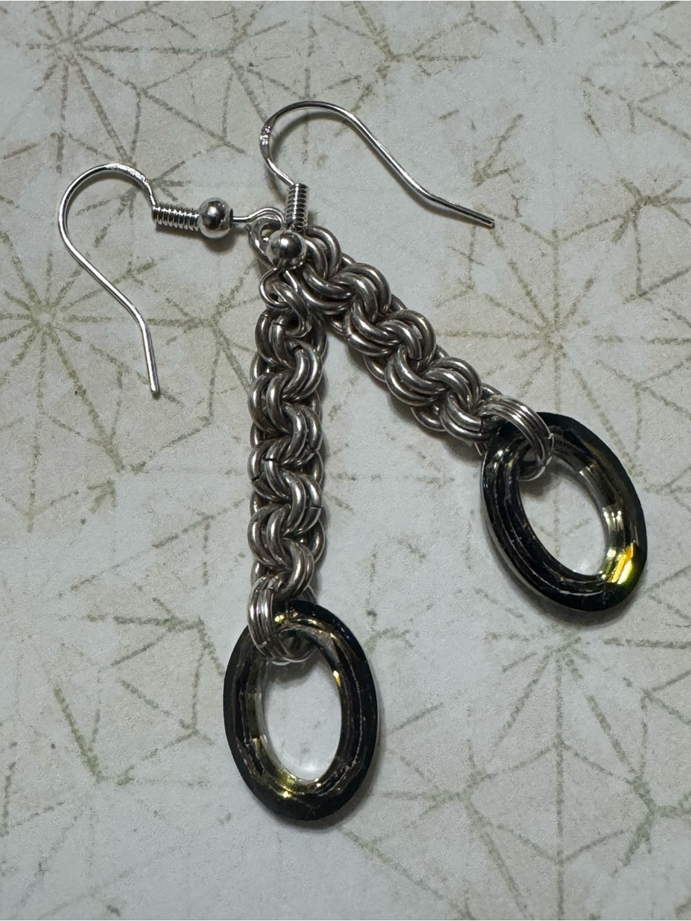 SWAROVSKI CRYSTAL AND STERLING SILVER EARRINGS
